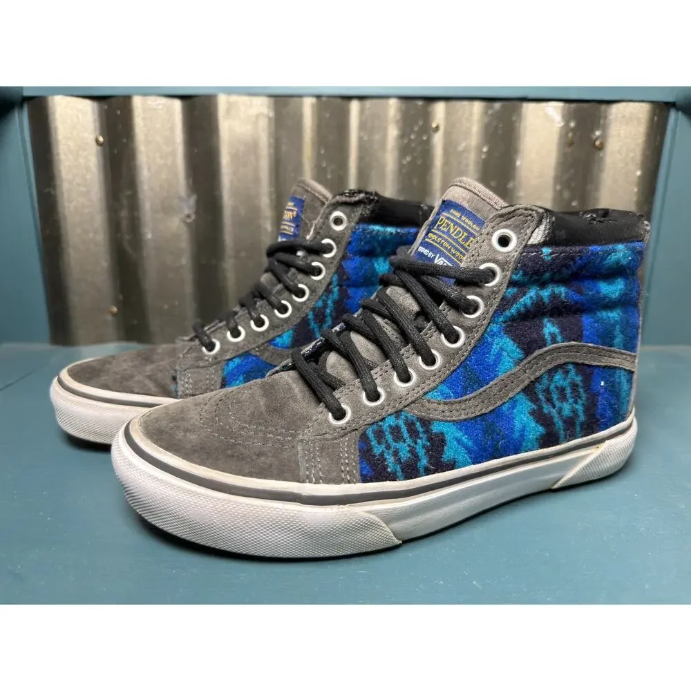 Vans x Pendleton SK8-Hi MTE Wool Suede Hi-Top Sneakers M 4.5 W 6 Tribal Asphalt